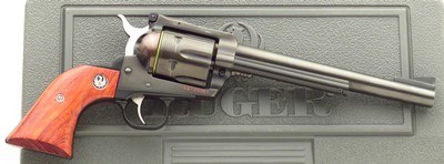 Ruger Blackhawk .30 Carbine, 1999, 7.5-inch, adjustable, wood, case, outstanding bore, 95 percent