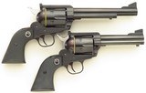 Ruger Blackhawk 50th Anniversary serialed pair .357 Magnum & .44 Magnum, flat top, display case, hard cases, unfired, layaway - Image 2 of 13