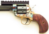 Custom Ruger Single Six .17 HMR, 14-inch fluted, color case, brass bird's head, bipod, rail, layaway - Image 7 of 10