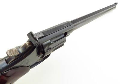 Smith & Wesson 48-4 .22 Magnum, 1980, 8.375-inch pinned, recessed, three holsters, 95 percent - Image 4 of 11