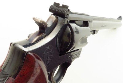 Smith & Wesson 48-4 .22 Magnum, 1980, 8.375-inch pinned, recessed, three holsters, 95 percent - Image 8 of 11