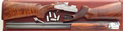 Beretta S04 Trap 12 gauge, 30-inch, two stocks, Precision tubes, cased, strong condition, layaway - Image 1 of 15