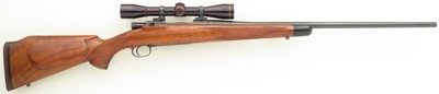 Left hand Mathieu Arms .270 Winchester, Mathieu action serial 1039, claw, rust blue, AA-walnut, Leupold, great bore, layaway - Image 2 of 14