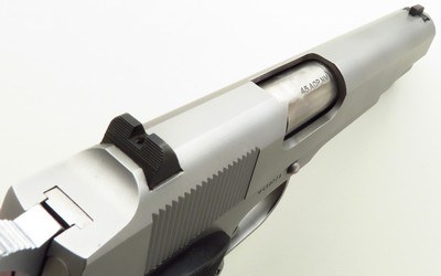 Terry Tussey custom Detonics StreetMaster .45 ACP, stainless steel, heavy NM barrel, reliability package, trigger tune, appears unfired, layaway - Image 3 of 8