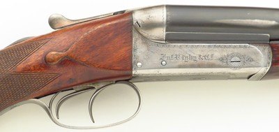 Rigby .470 NE double rifle, 1906, Class C, 28-inch, extractor, 11.2 pounds, tight, great bores, 14.25-inch LOP, great bores - Image 5 of 15