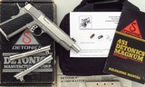Terry Tussey custom Detonics ScoreMaster .451 Detonics Magnum, two extra .45 ACP barrels, quantity of ammo and brass, provenance, box, 95%, layaway - Image 1 of 12