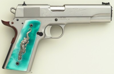 Reeder custom Dragonslayer .45 ACP, stainless steel Para-Ordnance 1911, tuned trigger, 97 percent - Image 1 of 7