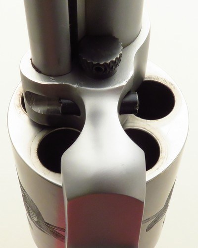 Gary Reeder Grip Reaper .500 S&W Magnum, 4-inch, Mag-Na-Port, round butt,sambar stag grips, tight, at least 95%, layaway - Image 6 of 8