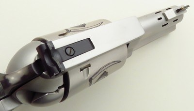 Gary Reeder Grip Reaper .500 S&W Magnum, 4-inch, Mag-Na-Port, round butt,sambar stag grips, tight, at least 95%, layaway - Image 3 of 8