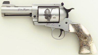 Gary Reeder Grip Reaper .500 S&W Magnum, 4-inch, Mag-Na-Port, round butt,sambar stag grips, tight, at least 95%, layaway - Image 2 of 8