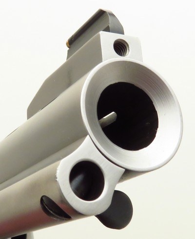 Gary Reeder Grip Reaper .500 S&W Magnum, 4-inch, Mag-Na-Port, round butt,sambar stag grips, tight, at least 95%, layaway - Image 5 of 8