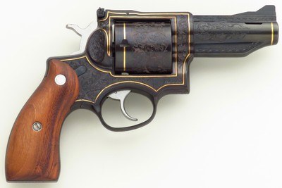 Bowen custom Redhawk .50 Special, engraved, jeweled, 3.5-inch, ported, round butt, unfired, layaway