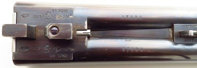 Purdey 12 gauge, 1967, 30-inch V/F, pigeon rib, 2.75, ejectors, 8.0 pounds, 14.55 LOP, strong bores, on face, 60% colors, layaway - Image 12 of 15