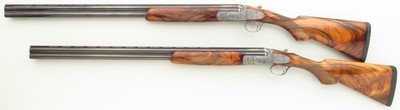 Famars Excalibur BLX 20 pair, 1999, 29.25-inch, tubes, 3-inch, ejectors, extra detachable triggers, engraved, 14.65 LOP, high condition, case, layaway - Image 3 of 15