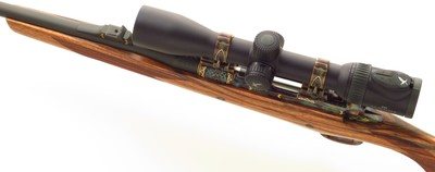 Dakota 76 special order .300 H&H Magnum, engraved, color case, sights, Swarovski, one of a set of three, high condition, layaway - Image 3 of 15