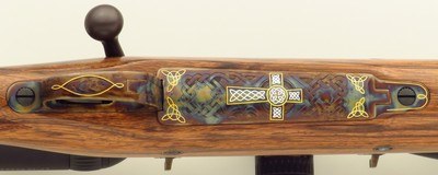 Dakota 76 special order .300 H&H Magnum, engraved, color case, sights, Swarovski, one of a set of three, high condition, layaway - Image 7 of 15