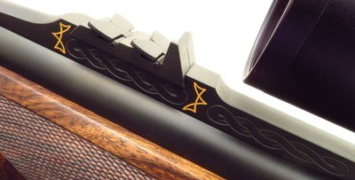 Dakota 76 special order .375 H&H Magnum, engraved, color case, sights, Swarovski, one of a set of three, high condition, layaway - Image 13 of 15