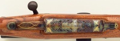 Dakota 76 special order .400 H&H Magnum, engraved, color case, sights, Swarovski, one of a set of three, high condition, layaway - Image 7 of 15