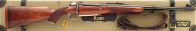 Rigby Mopani limited edition .450 Rigby Magnum, #7 of 12, quarter rib, SSB Mauser magnum, 3P, drop box, Lingon engraving, serialed case, layaway - Image 1 of 15