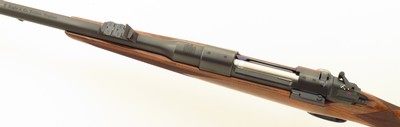 Rigby limited edition .275 Rigby, WDM Bell #16/50, Mauser 98, flat bolt handle, 3P, engraved, 8.0 pounds, 14-inch, serialed case, ammo, extras, 98% - Image 4 of 15