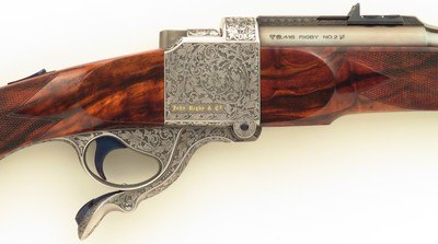 Rigby limited edition Falling Block .416 Rigby No. 2, Farquharson, #2/10, express, extraordinary execution and engraving, cased, pristine, layaway - Image 6 of 15