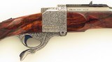 Rigby limited edition Falling Block .416 Rigby No. 2, Farquharson, #2/10, express, extraordinary execution and engraving, cased, pristine, layaway - Image 6 of 15