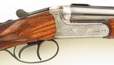 Rigby double rifle in .35 Rigby, express, quarter rib, ejectors, scalloped boxlock, AAA English, BL Hands engraving, 450 rounds, over 90%, layaway - Image 5 of 15