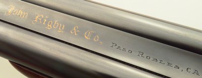 Rigby double rifle in .35 Rigby, express, quarter rib, ejectors, scalloped boxlock, AAA English, BL Hands engraving, 450 rounds, over 90%, layaway - Image 15 of 15
