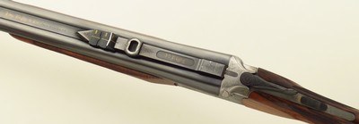 Rigby double rifle in .35 Rigby, express, quarter rib, ejectors, scalloped boxlock, AAA English, BL Hands engraving, 450 rounds, over 90%, layaway - Image 3 of 15
