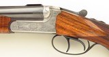 Rigby double rifle in .35 Rigby, express, quarter rib, ejectors, scalloped boxlock, AAA English, BL Hands engraving, 450 rounds, over 90%, layaway - Image 6 of 15