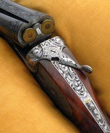 Makinson .600 NE double rifle, 1,100 hours of engraving, picture locks, ejectors, exhibition walnut, extended tangs, cased, superlative, layaway - Image 8 of 15