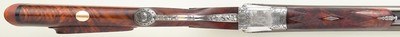 Makinson .600 NE double rifle, 1,100 hours of engraving, picture locks, ejectors, exhibition walnut, extended tangs, cased, superlative, layaway - Image 5 of 15