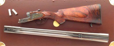 Holland & Holland Royal .500 NE double rifle, express, hand-detachable locks, extended tangs, color case, Long engraving, 14.65 LOP, cased, layaway - Image 1 of 15