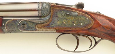 Holland & Holland Royal .500 NE double rifle, express, hand-detachable locks, extended tangs, color case, Long engraving, 14.65 LOP, cased, layaway - Image 7 of 15