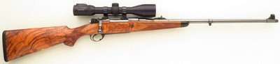 Holland & Holland .300 H&H Magnum, Mauser 98, 25-inch, banded, 3P, H&H serialed mounts, trap, Swarovski, 14.6 LOP, unfired since proof, layaway - Image 1 of 15