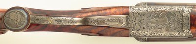 Westley Richards .600 Nitro Express double rifle, hand-detachable (drop) locks, extra locks, dangerous seven engraving, cased, unfired, layaway - Image 10 of 15