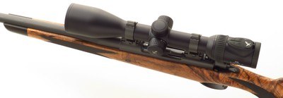 Ryan Breeding custom .270 Winchester, pre-64 Model 70, 23-inch, custom shroud and bottom metal, AAA Turkish, 14.35 LOP, Swarovski, 99%, layaway - Image 3 of 15