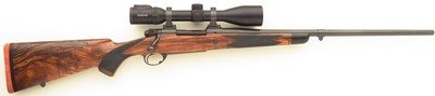 Ryan Breeding custom .338 Winchester Magnum, pre-64 Model 70, 24-inch, custom shroud and bottom metal, AAA Turkish, Swarovski, 14.2 LOP, 99%, layaway - Image 1 of 15