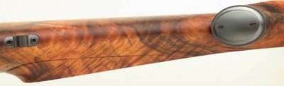 Bolliger / Mountain Riflery Signature Series .22 LR, Kimber K22 action, full-length claw extractor, rust blue, superb English, Swarovski, 99%, layaway - Image 10 of 14