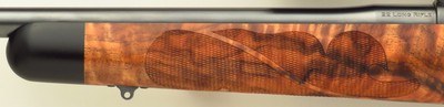 Bolliger / Mountain Riflery Signature Series .22 LR, Kimber K22 action, full-length claw extractor, rust blue, superb English, Swarovski, 99%, layaway - Image 12 of 14