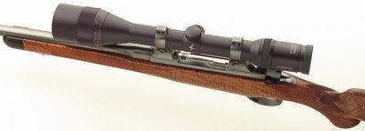 Bolliger / Mountain Riflery Signature Series .220 Swift, pre-64 Model 70, rust blue, Blackburn, 5+1, AAA English, Swarovski, 13.75 LOP, new, layaway - Image 3 of 14