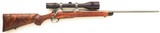 Bolliger / Mountain Riflery Signature Series .220 Swift, pre-64 Model 70, rust blue, Blackburn, 5+1, AAA English, Swarovski, 13.75 LOP, new, layaway - Image 1 of 14