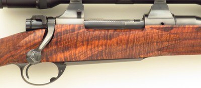 Bolliger / Mountain Riflery Signature Series .220 Swift, pre-64 Model 70, rust blue, Blackburn, 5+1, AAA English, Swarovski, 13.75 LOP, new, layaway - Image 5 of 14