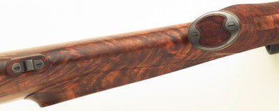 Bolliger / Mountain Riflery Signature Series .220 Swift, pre-64 Model 70, rust blue, Blackburn, 5+1, AAA English, Swarovski, 13.75 LOP, new, layaway - Image 10 of 14