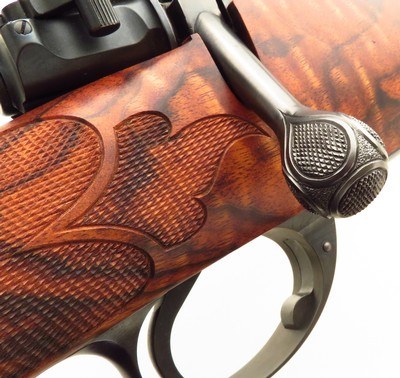 Bolliger / Mountain Riflery Signature Series 6.5x284 Norma, Mauser 98, 24-inch, rust blue, AAA English, Swarovski, .40 MOA targets, ammo, 99%, layaway - Image 11 of 15