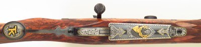 Bolliger / Mountain Riflery Best Grade .25-06 Remington, Winchester 70 CRF, AAA English, Dubber engraving, Swarovski, cased, ammo, 99%, layaway - Image 8 of 15