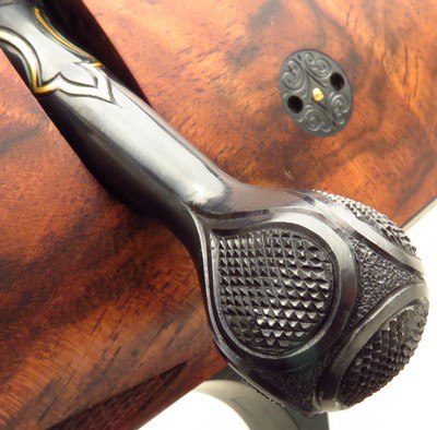 Bolliger / Mountain Riflery Best Grade .25-06 Remington, Winchester 70 CRF, AAA English, Dubber engraving, Swarovski, cased, ammo, 99%, layaway - Image 11 of 15