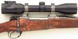 Bolliger / Mountain Riflery Best Grade .25-06 Remington, Winchester 70 CRF, AAA English, Dubber engraving, Swarovski, cased, ammo, 99%, layaway - Image 6 of 15