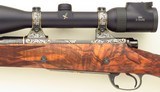 Bolliger / Mountain Riflery Best Grade .338 Rem. Ultra Mag, Winchester 70 CRF, Dubber engraving, AAA English, Swarovski, cased, ammo, 98%, layaway - Image 7 of 15