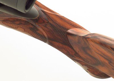 Bolliger / Mountain Riflery Signature Series 7mm WSM, Winchester 70 CRF, 24-inch, rust blue, jeweled, AAA English, Swarovski, ammo, 99%, layaway - Image 11 of 15